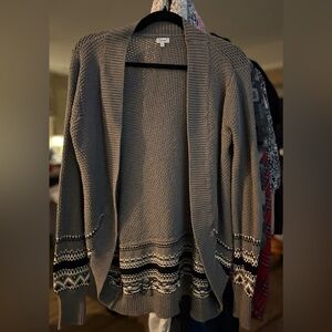Kismet Charcoal Open-Front Cardigan
